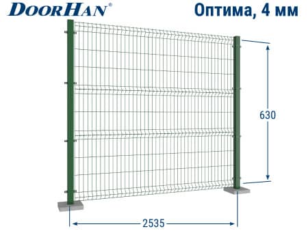 Купить 3D заборную секцию ДорХан 2535×630 мм в Ярославле от 1014 руб.